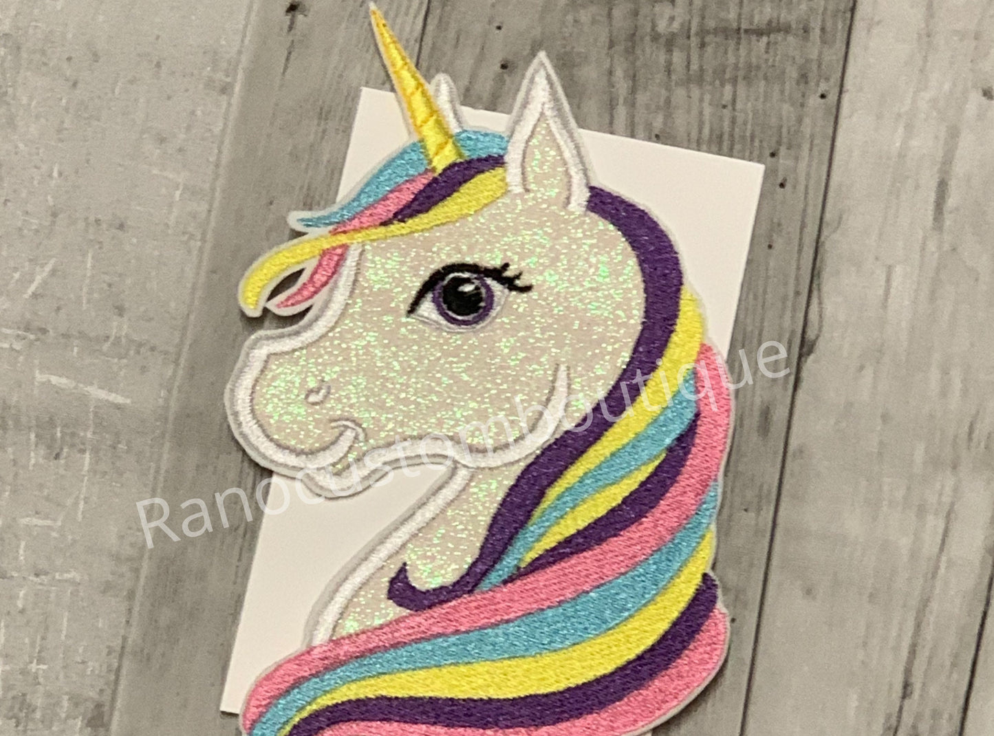 Embroidered Unicorn Patch, Rainbow Unicorn Iron On Patch, Glitter Unicorn Girl Patch, Backpack Patch, Jackets, Bags Patch.