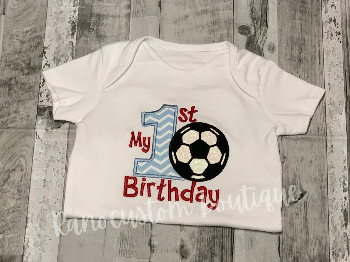 Embroidered Boy's Birthday Shirt, Boy's Embroidered Clothing, Football Themed Boy's Shirt, Custom Boys Shirt