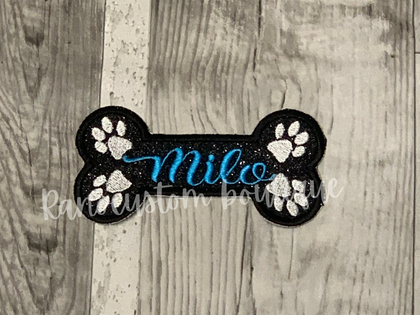 Custom Dog Name Patch, Embroidered Dog Patch, Personalised Pet Name Dog, Iron on Pet Name Patch, Dog Accessories
