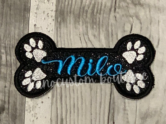 Custom Dog Name Patch, Embroidered Dog Patch, Personalised Pet Name Dog, Iron on Pet Name Patch, Dog Accessories